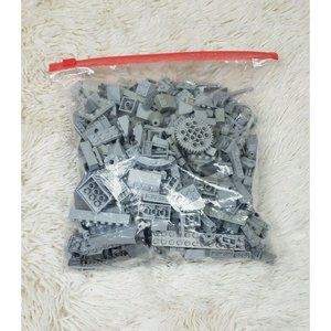 LEGO Bulk Lot of Bricks Parts Bag Variety Color Light Gray Gallon Ziplock Clean